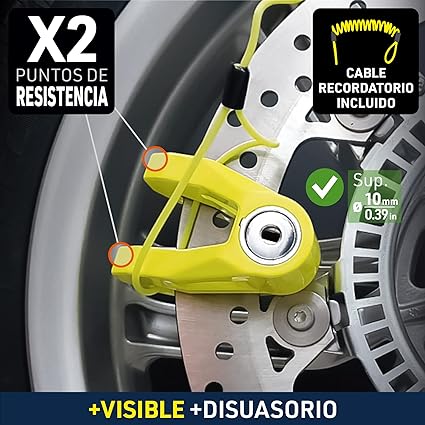 Antirrobo disco de freno de titanio para moto UR206Y