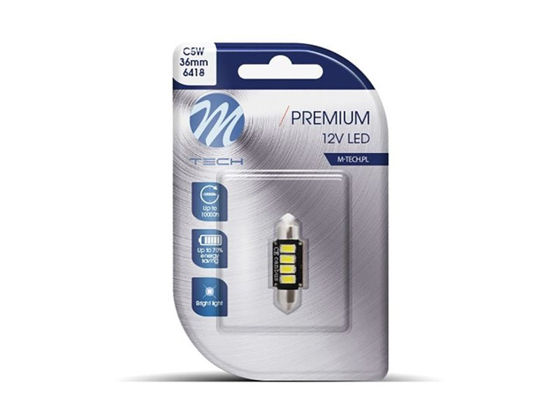 BOMBILLA LED C5W, 36mm 12v, 4x SMD 5630 CANBUS 2w LB 334