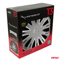Juego de Tapacubos coche 4pcs Spark plata 14" - AMIO 1082