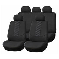 Juego de Fundas de Asiento Universales 5 plazas Negro/Gris- AMIO 04602