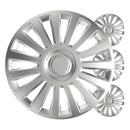 Juego de Tapacubos coche 4pcs Luxury plata 14" - AMIO 1150