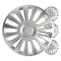 Juego de Tapacubos coche 4pcs Luxury plata 14" - AMIO 1150