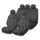Juego de Fundas de Asiento Universales 5 plazas Negro/Gris - AMIO 04612