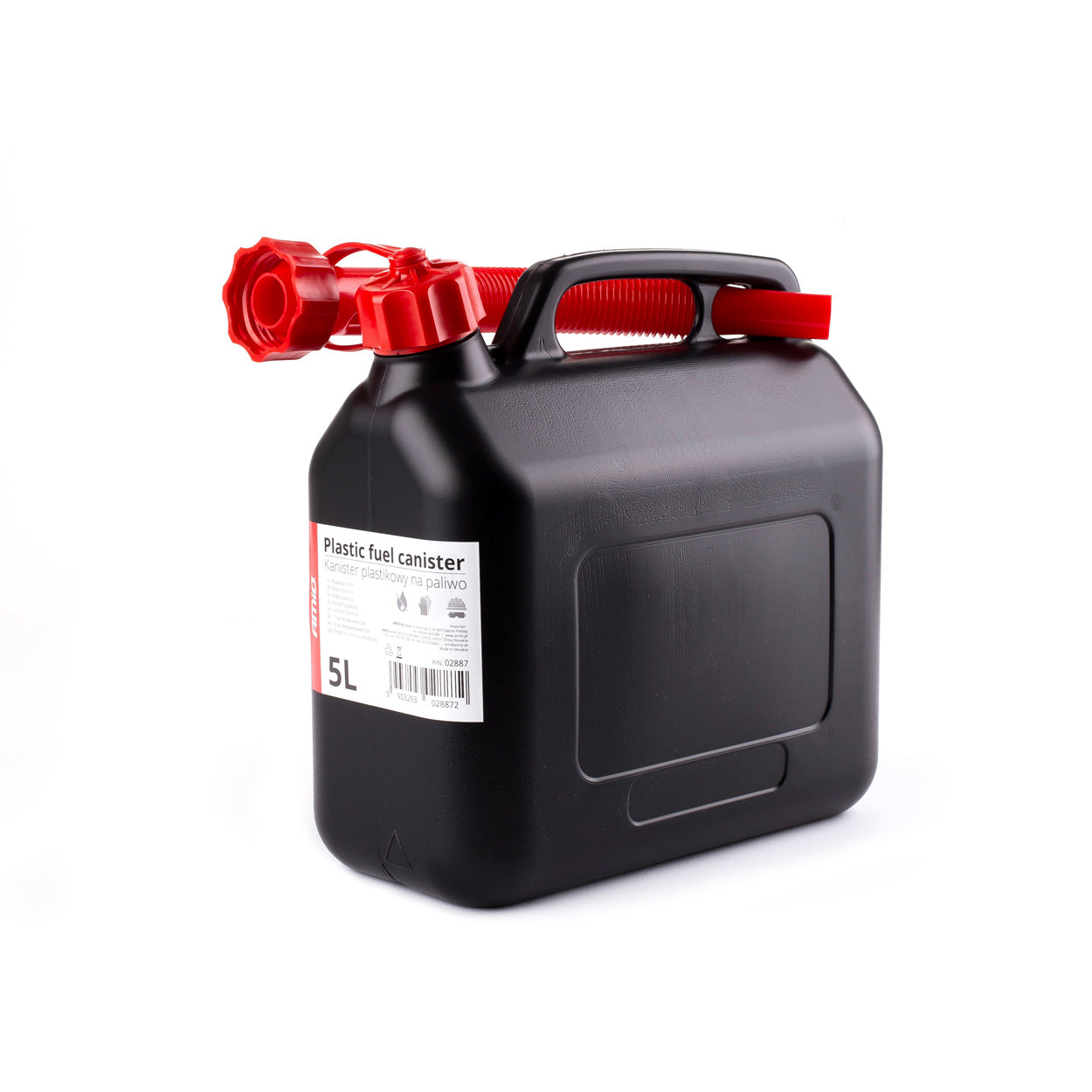 Bidón de Plástico para Combustible de 5 litros negro - AMIO 02887