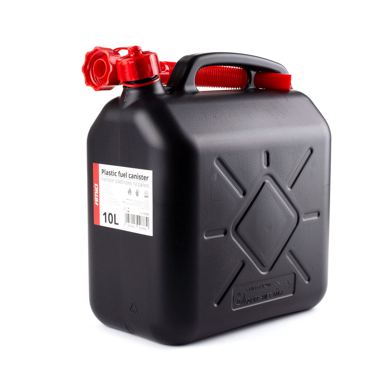 Bidón de Plástico para Combustible de 10 litros negro - AMIO 02888