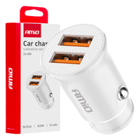 Cargador de coche 2x USB-A 2.1A 12/24V - AMiO 03872