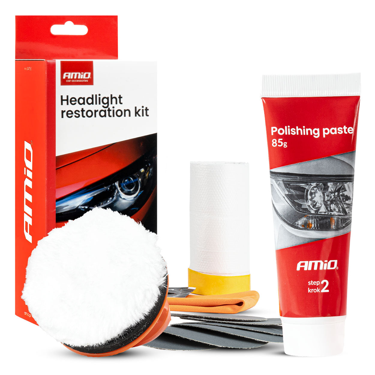 Kit para pulido de faros AMIO-04793