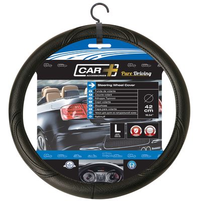 FUNDA DE VOLANTE PVC PARA FURGONETA NEGRA DIAMETRO 42 CM - 2505030