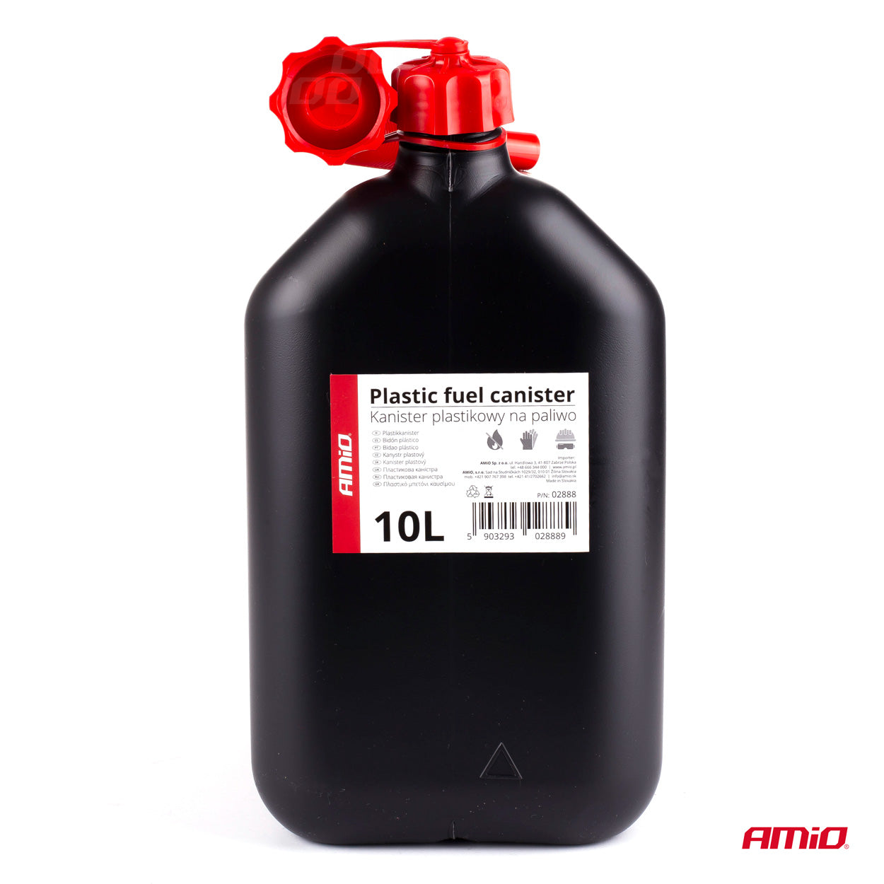 Bidón de Plástico para Combustible de 20 litros negro - AMIO 02889