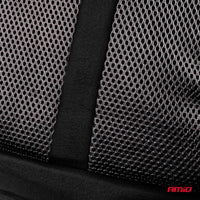 Juego de Fundas de Asiento Universales 5 plazas Negro/Gris - AMIO 04612
