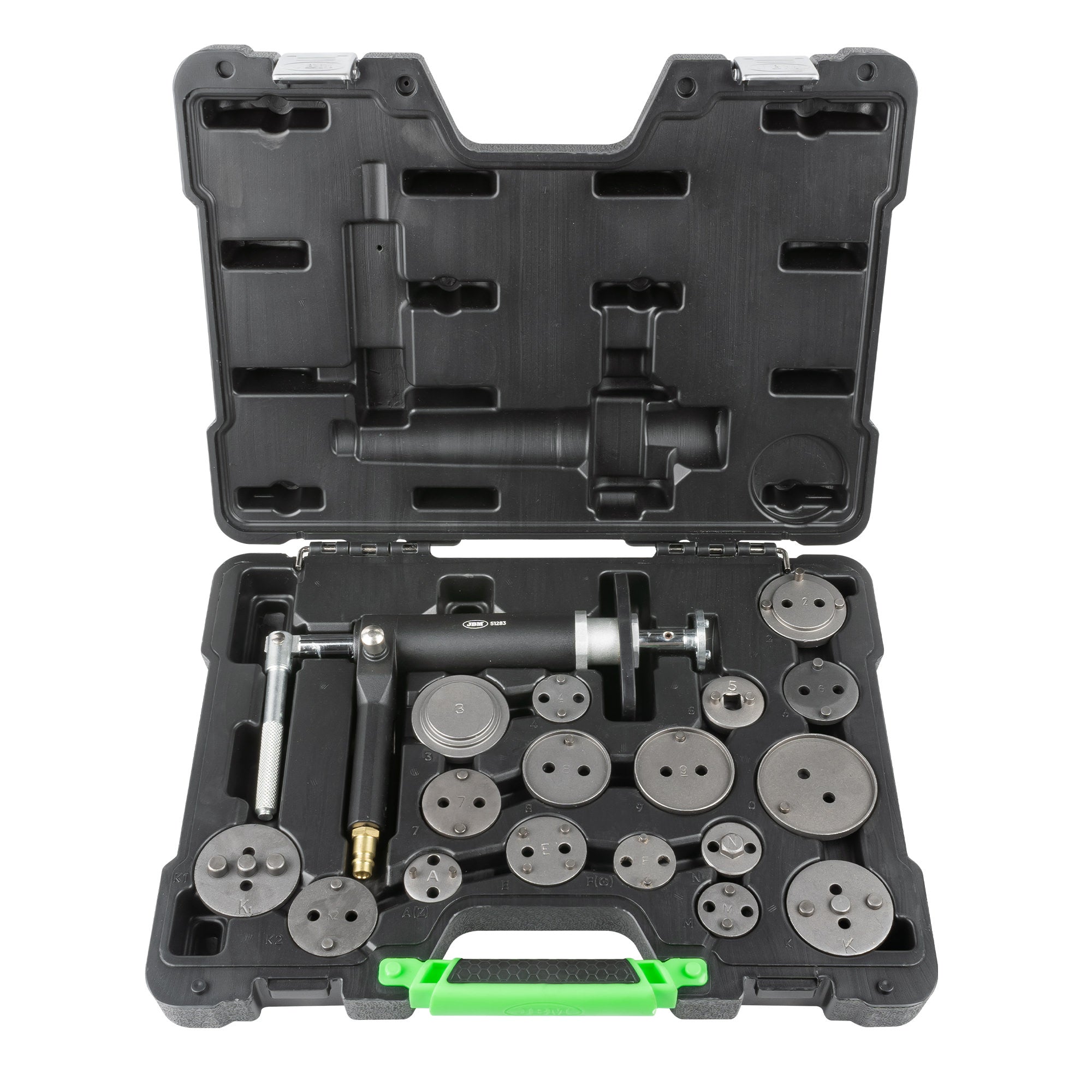 52636 KIT REPOSICIONADOR PARA PISTONES DE FRENO CON PISTOLA 18PCS