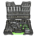 Maletín de Herramientas de 113 pcs con Vasos de 12 cantos de 1/4" y 1/2" Cromado - JBM 54047