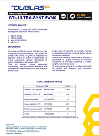 ACEITE 5w40 GTS ULTRA SYNT - DUGLAS B2