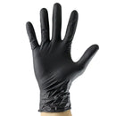 GUANTES NEGROS DESECHABLES DE NITRILO T:M 5MIL (100 UDS.)