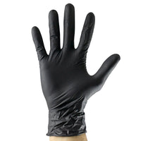 GUANTES NEGROS DESECHABLES DE NITRILO T:M 5MIL (100 UDS.)