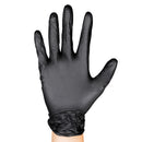 GUANTES NEGROS DESECHABLES DE NITRILO T:M 7,0MIL (100 UDS.) TEXTURA DIAMANTE