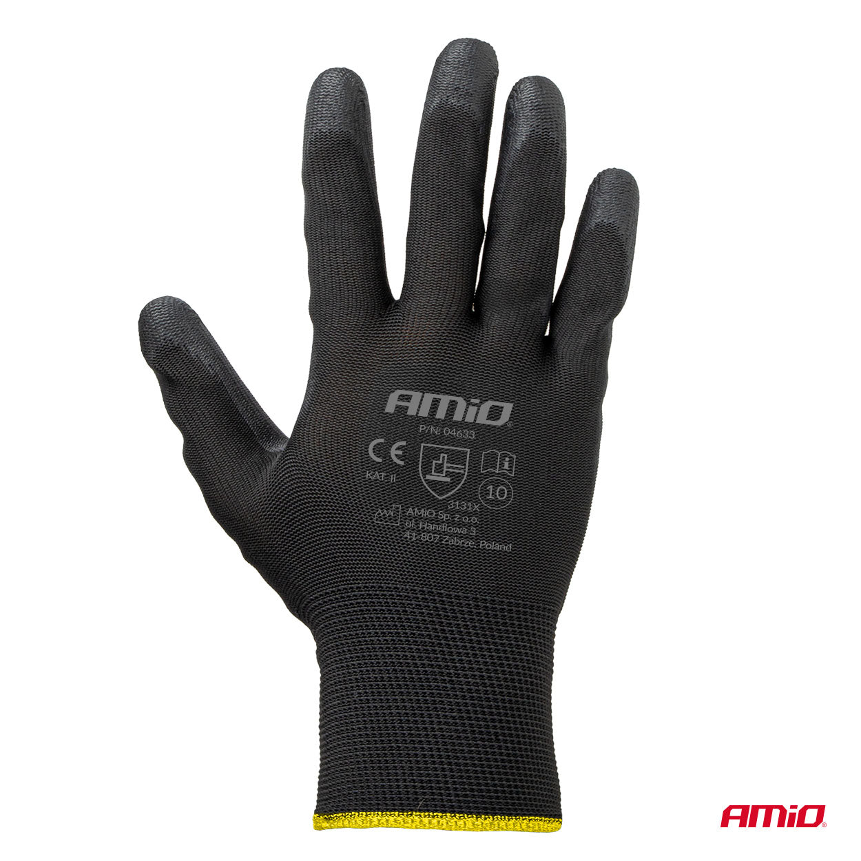 Guantes de Seguridad de PU, 4 uds, talla 10 (2 pares) - AMIO 04633