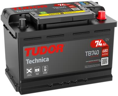 BATERIA TUDOR TECHNICA TB740 74AH 680AMP (278x175x190) TB740