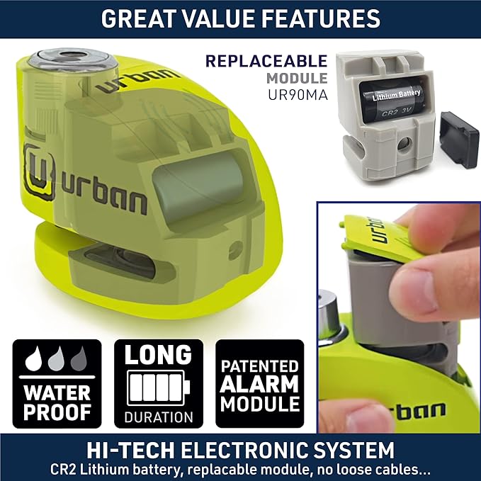 ARTAGO UR906X - ANTIRROBO URBAN MOTO CON ALARMA DIAMETRO 6