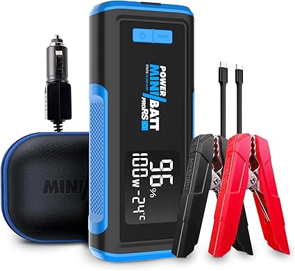 Arrancador de batería MiniBatt TT45 STR 12.000 mAh para Coches y Motos Gasolina y diésel hasta 3.500 CC