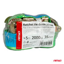 Cinta de amarre con tensor 2000kg 35mm x 5m - AMIO 03295