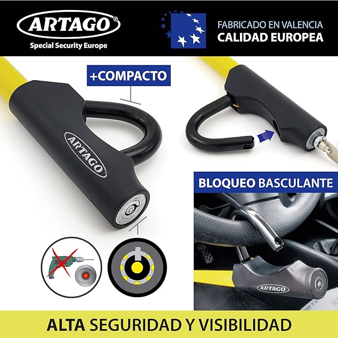 ANTIRROBO VOLANTE+PEDAL REFORZADO 871