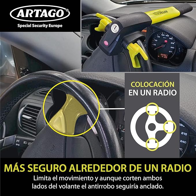 ANTIRROBO VOLANTE+ALARMA 120Db ARTAGO 870