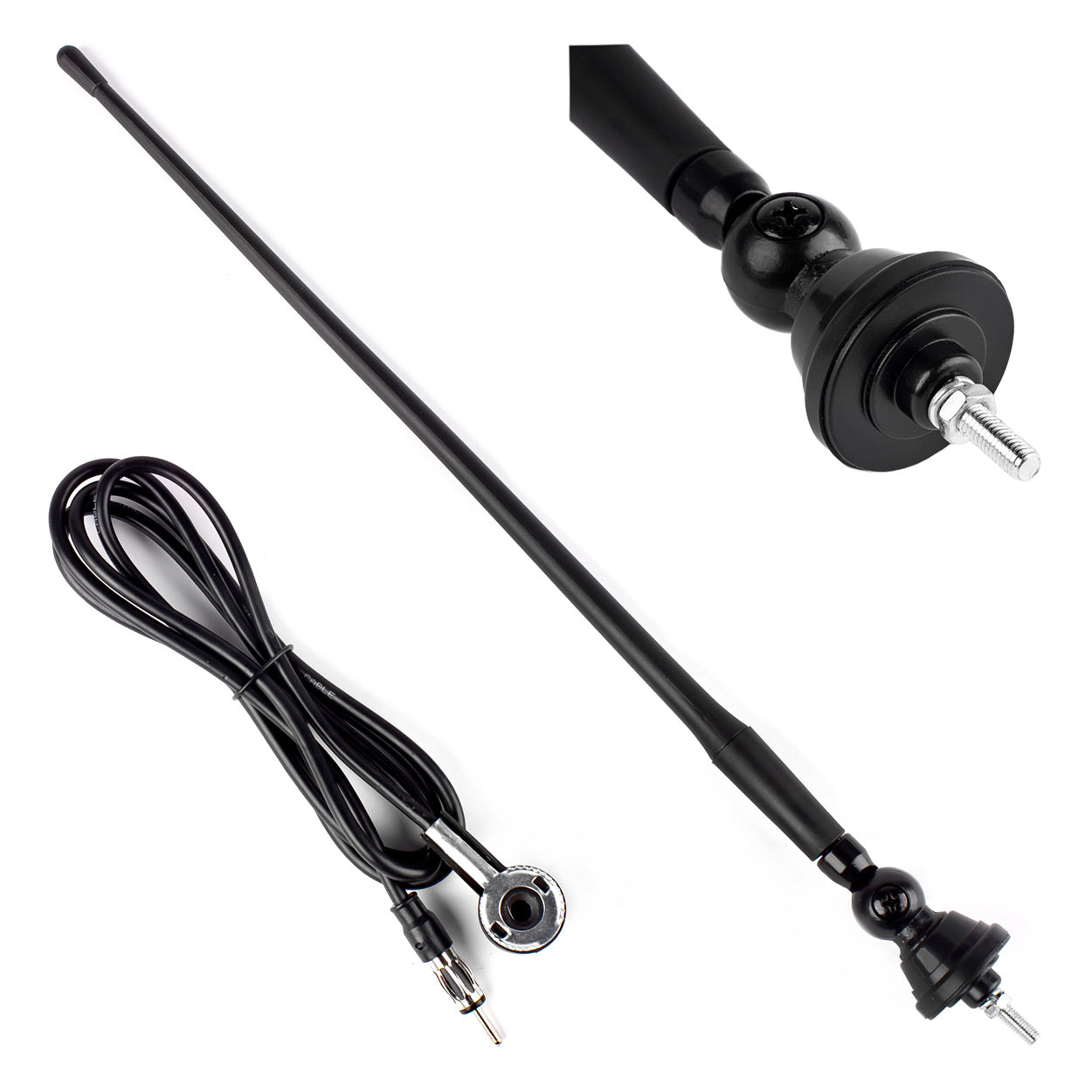 AMIO 01049 - ANTENA PARA COCHE 34CM ADAPTADOR 5MM