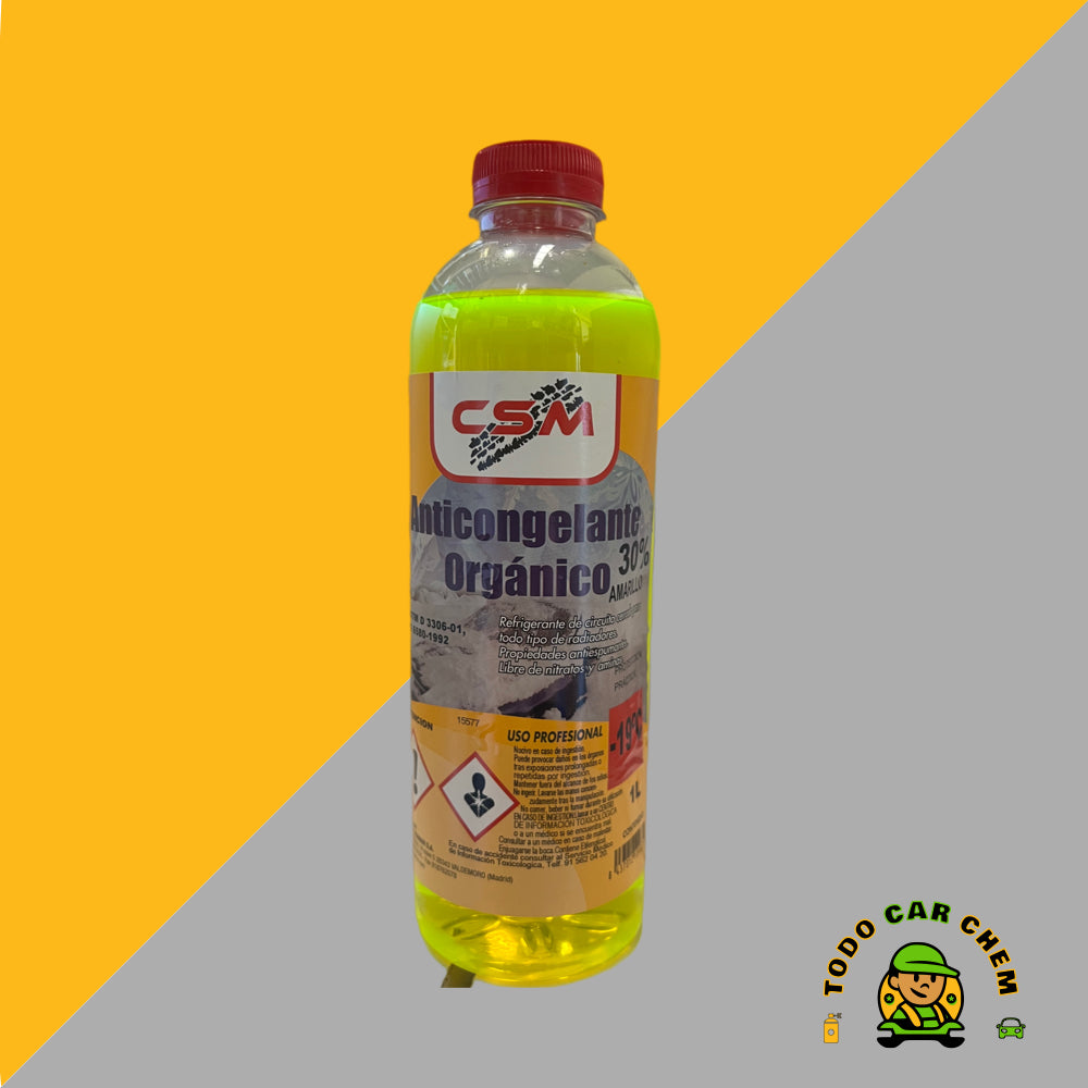 ANTICONGELANTE ORGÁNICO 30% AMARILLO 1 LITRO