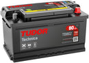 BATERIA TUDOR TECHNICA TB802 80AH 700AMP (315x175x175) TB802