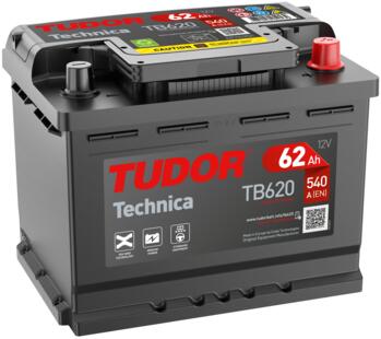 BATERIA TUDOR TECHNICA TB620 62AH 540AMP (242x175x190) TB620