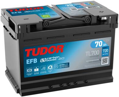BATERIA TUDOR EFB TL700 70AH 760AMP (278x175x190) TL700