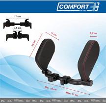 REPOSACABEZAS UNIVERSAL NEGRO / COSTURA ROJA - HLU2000