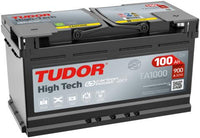 BATERIA TUDOR HIGH-TECH TA1000 100AH 900AMP (392x175x190) TA1000