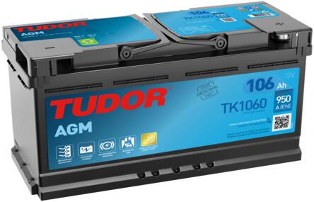 BATERIA TUDOR AGM TK1060 106AH 950AMP (392x175x190) TK1060