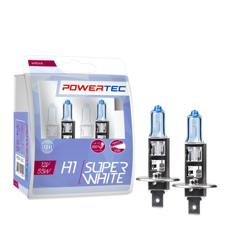 JUEGO 2 LAMPARAS SUPER WHITE H1 12V PTZSW1-DUO