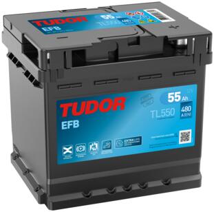 BATERIA TUDOR EFB TL550 55AH 540AMP (207x175x190) TL550