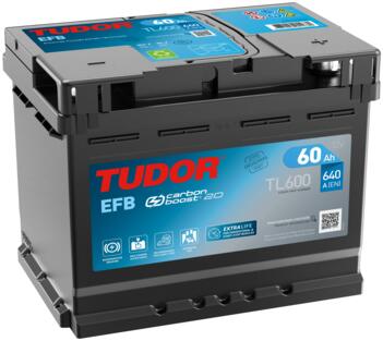 BATERIA TUDOR EFB TL600 60AH 640AMP (242x175x190)TL600