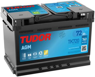 BATERIA TUDOR AGM TK720 72AH 760AMP (278x175x190) TK720